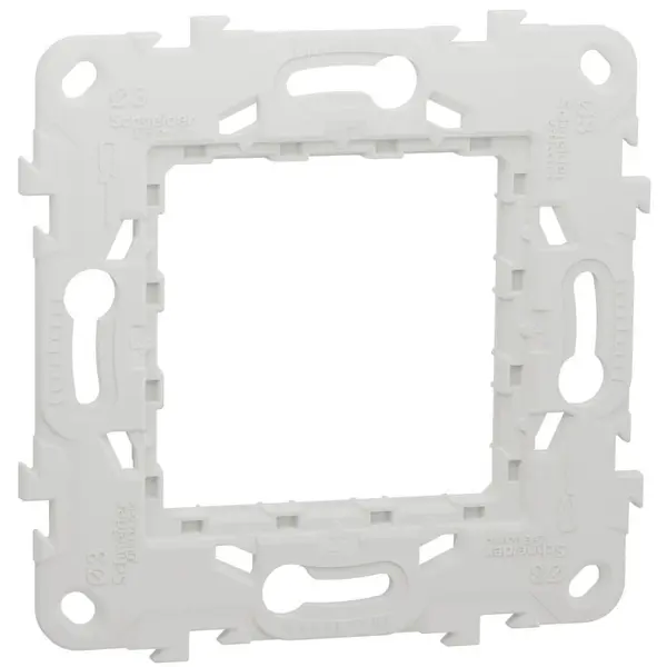 Suport plastic 2 module Schneider Noua Unica NU7002P alb, bej, antracit, aluminiu