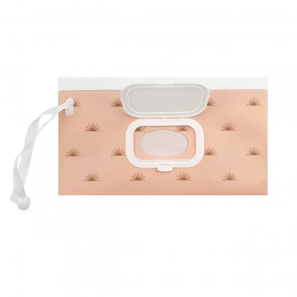 Suport portabil pentru servetele umede Bocioland Pink,cu capac, etansare dubla, agatatoare practica cu capsa, dimensiune 24x13.5x5 cm