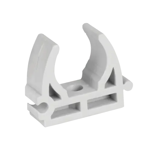 Suport prindere tub PVC/copex D20, halogen free, gri RAL7035, DLX