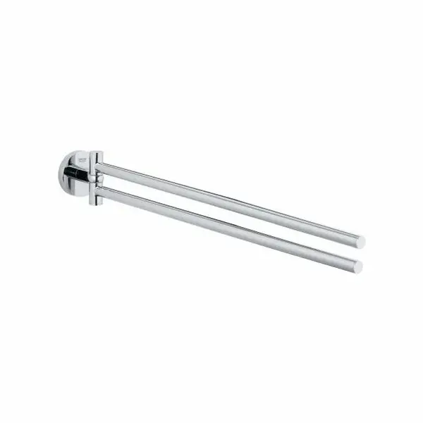 Suport prosop Grohe Essentials 40371001, doua brate pivotante , Crom