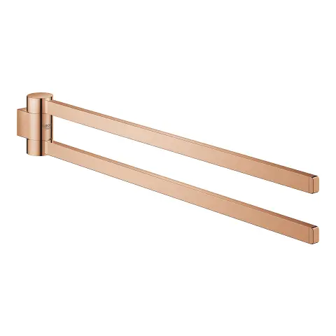Suport prosop Grohe Selection 41063DA0, 400 mm, 2 suporti, montare pe perete, fixare ascunsa, pivotant, lucios, Warm Sunset