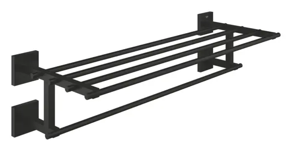 Suport prosop Grohe Start Cube, pe perete, 600 mm, metal, negru, 410992430