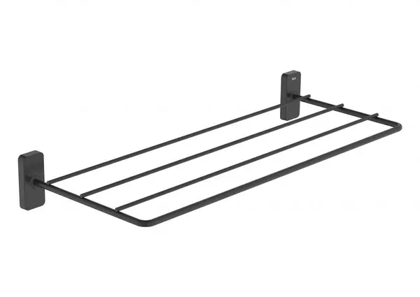 Suport prosop Roca Sonata A817729NB0, montare pe perete, 541 x 214 mm, metal, mat, Negru