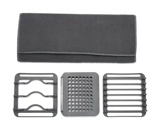 Suport Scurgator de vase Heinner HR-DSHTWL-4PC, cu covoras, 4 piese