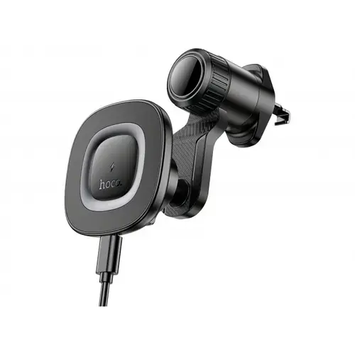 Suport si Incarcator Auto Wireless HOCO HW30, 15W, 1.67A (Negru)
