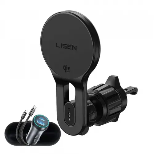 Suport si Incarcator Auto Wireless Lisen W704 Pro, 25W, YL0225090003 (Negru)