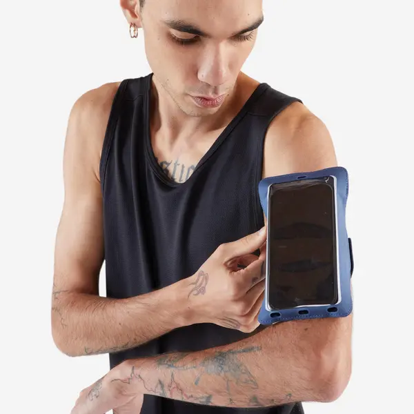 Suport smartphone mare alergare Jogging KIPRUN Albastru Adulți