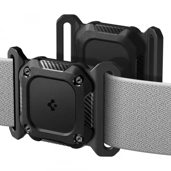 Suport Spigen Tough Armor pentru Apple AirTag la Zgarda Animal Companie, Negru