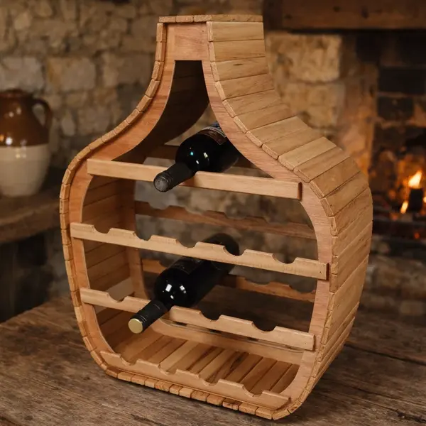 Suport sticle vin din lemn pentru 5 8 10 14 sticle. 14 sticle