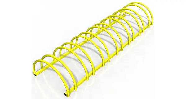 Suport stradal bicicleta cu 7 sloturi -model 0022-7 Galben