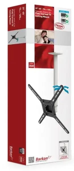 Suport Tavan Barkan 3500.W, 29inch - 65inch, 40 Kg