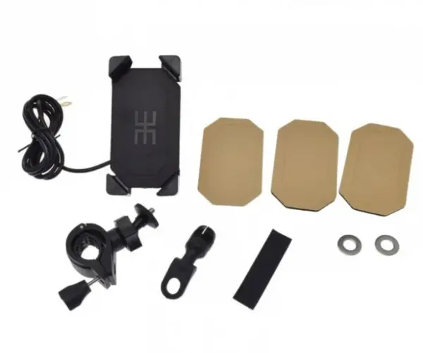 Suport telefon WMX, culoare negru, prindere pe ghidon