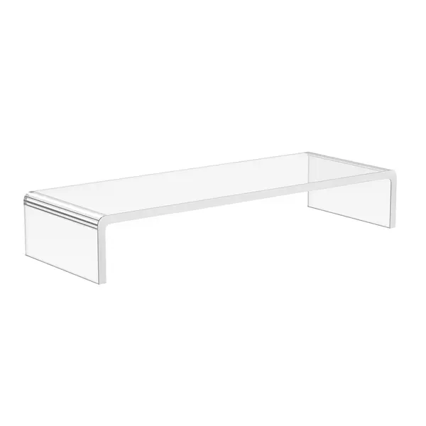 Suport transparent pentru monitor HOMCOM 53x19x9cm | Aosom Romania