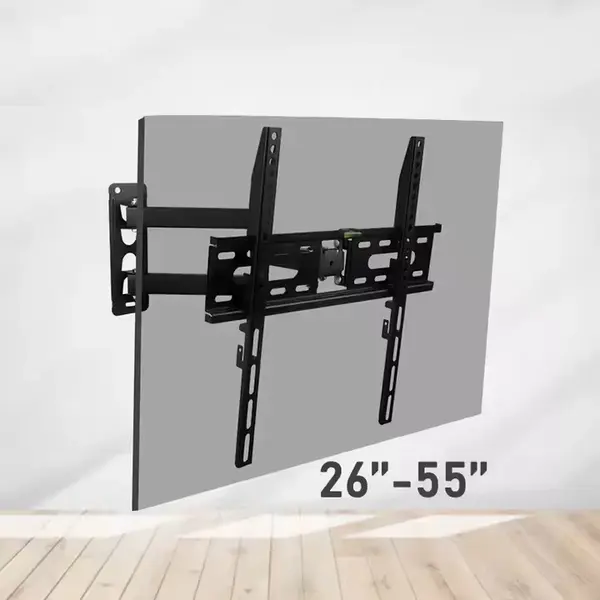 Suport TV perete 26-55 inch ( 66 cm - 140 cm), Maxim 30 kg, Ajustabil, VESA: până la 400 x 400 mm, Negru