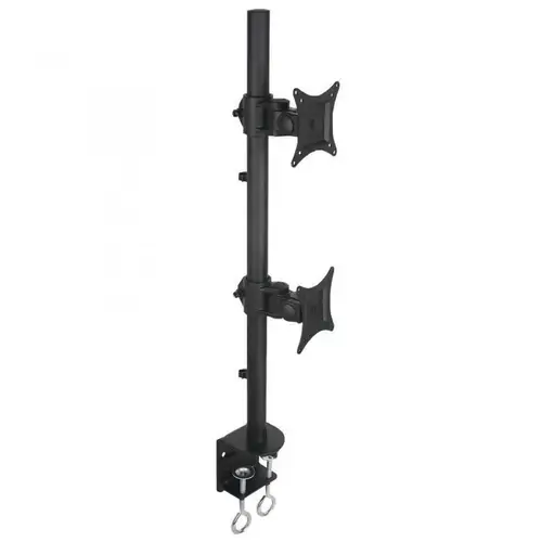 Suport universal de birou Techly ICA-LCD 350-D, pentru doua monitoare, 13 - 27 inch (Negru)