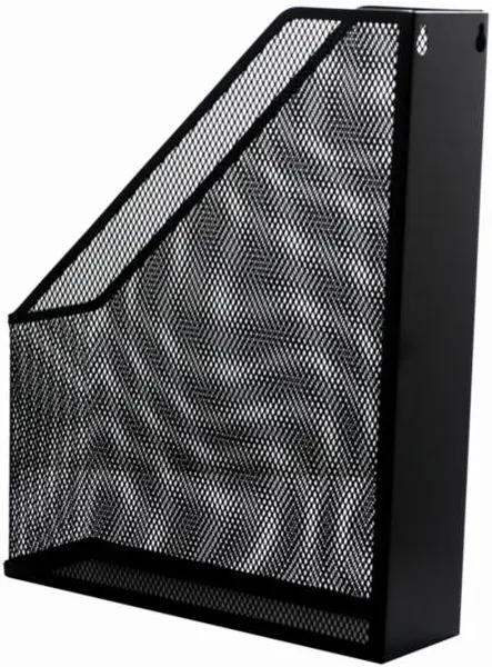 Suport vertical pentru documente Ico - plasă metalică, neagră