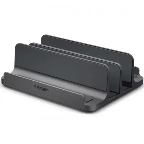 Suport Vertical Spigen LD208S4 Two pentru paptop cu grosime 14mm - 27mm, Gri