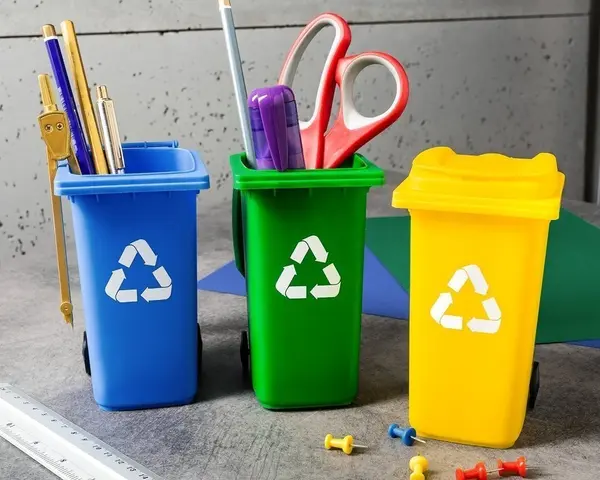 Suporturi pentru stilouri COȘ DE GUNOI set 3 buc