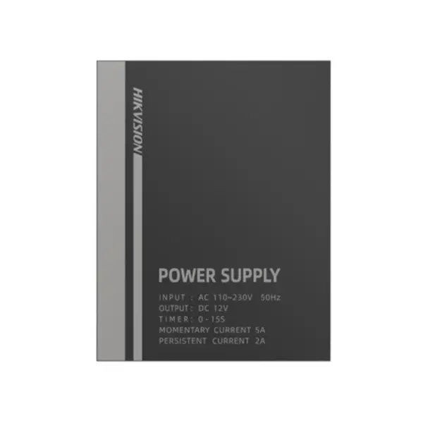 Sursa alimentare sisteme control acces Hikvision DS-K7M-AW24, 12V DC, 24W, 5A, protectie supratensiune