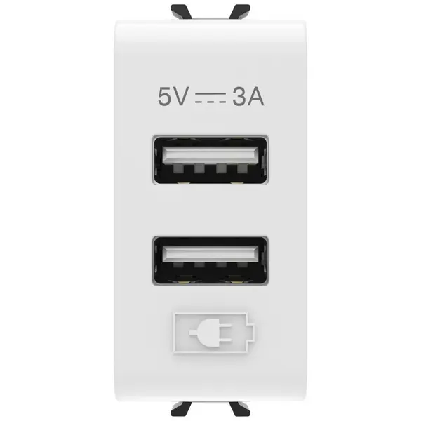 Sursa alimentare usb 1 modul Gewiss Chorus GW10447 , alb
