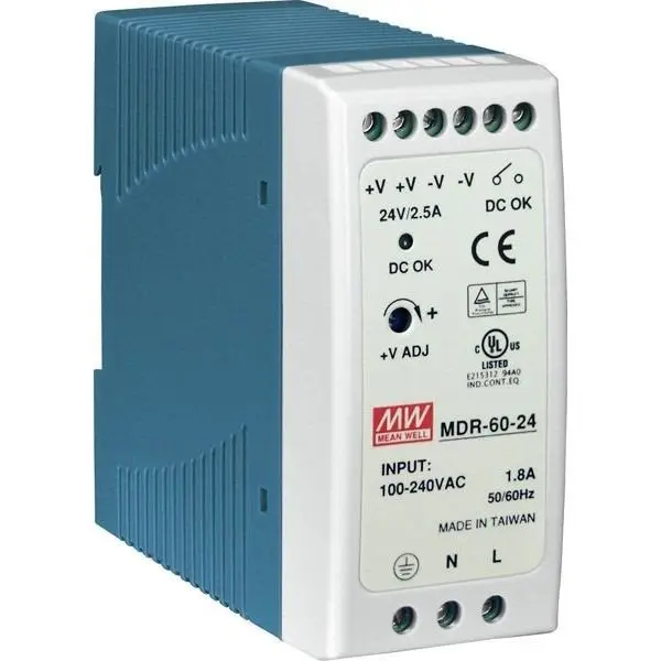 Sursa de alimentare 60W 24V/2.5A MeanWell MDR-60-24