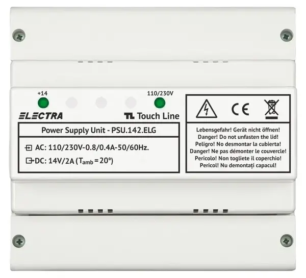 Sursa de alimentare aditionala Electra PSU.142.ELG, 14V, 2A, montaj sina DIN, carcasa ABS