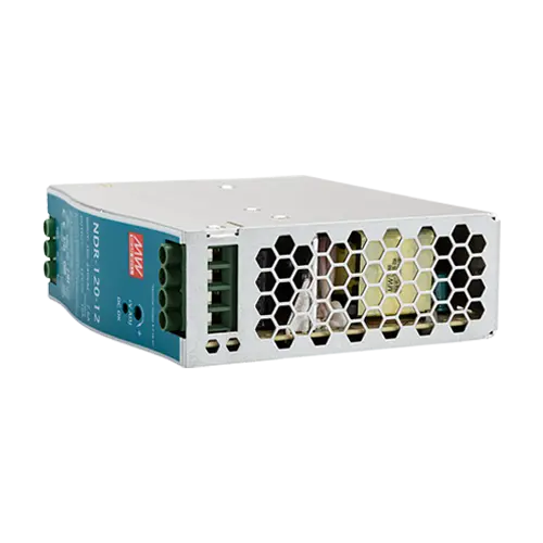 Sursă de alimentare în comutație 12V 10A 120W pe șină DIN, carcasă metalică, MEAN WELL NDR-120-12