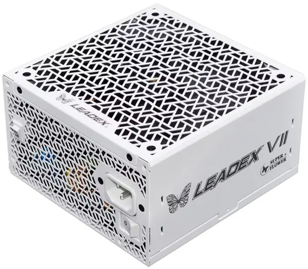 Sursă de alimentare Super Flower – Leadex VII, 1000W, 80 Plus Platinum, albă