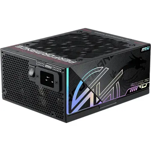 Sursa MSI MPG Ai1600TS PCIE5, 1600W, 80+ Platinum, Full Modulara, ATX 3.1, PCIe 5.1, Negru