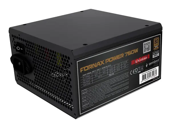 Sursa PC Gembird 750W, PFC activ, ventilator 12 cm, 80+Bronze 750 W