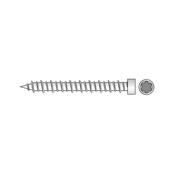 Surub Cap Cilindric pentru Beton Otel Zincat Galben-7.5 X 132