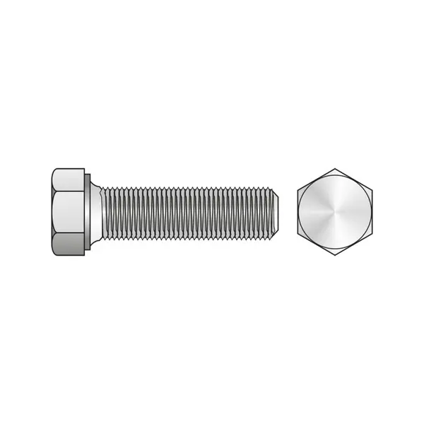 Surub Filetat Cap Hexagonal Otel gr.8.8 Zincat-M8 x 50