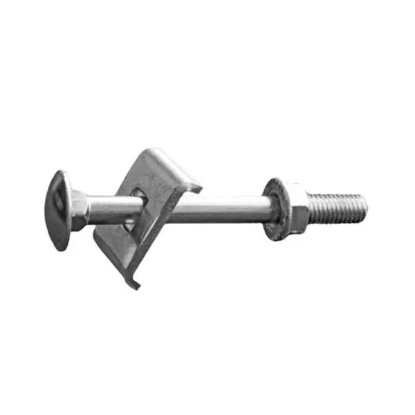 Surub T pentru Gard M8 x 60 mm, Fixare Panouri de Gard pe Stalpi Rectangulari 40 mm, Vopsit Zincat