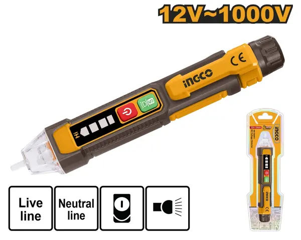 Surubelnita Control Ecran Digital 12-1000V cu Alarma INGCO VD100091