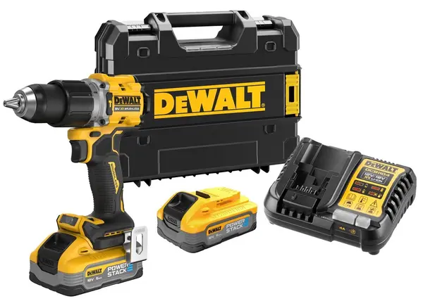 Șurubelniță cu impact pe acumulator DeWALT - DCD805H2T, 18 V, cu 2 baterii și încărcător