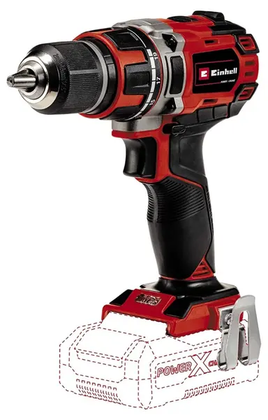 Șurubelniță electrică cu acumulator Einhell - Power X-Change, TE-CD 18/50 Li BL-Solo, 18 V, 50 Nm