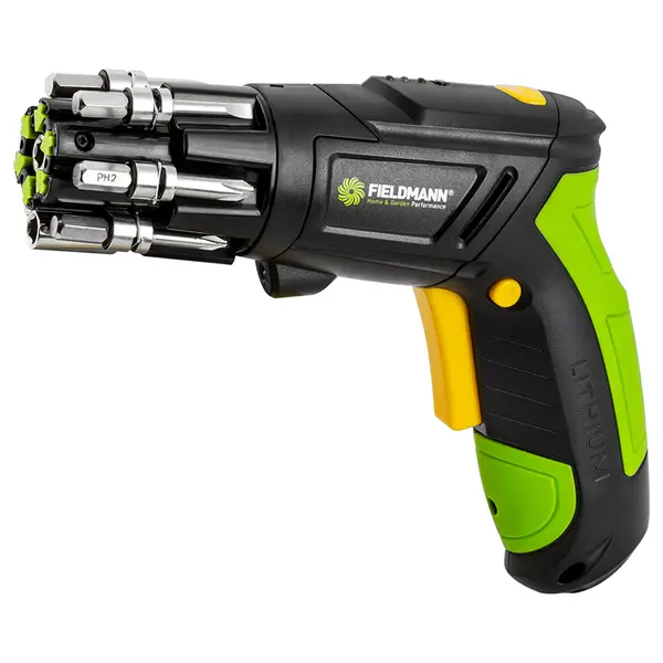 Șurubelniță electrică cu acumulator Li-Ion 3,6V, 6 biți, Fieldmann