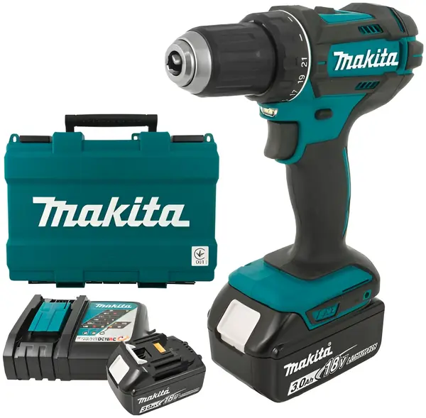 Șurubelniță fără fir Makita - DDF482RFE, LXT, 18 V, cu baterii și încărcător