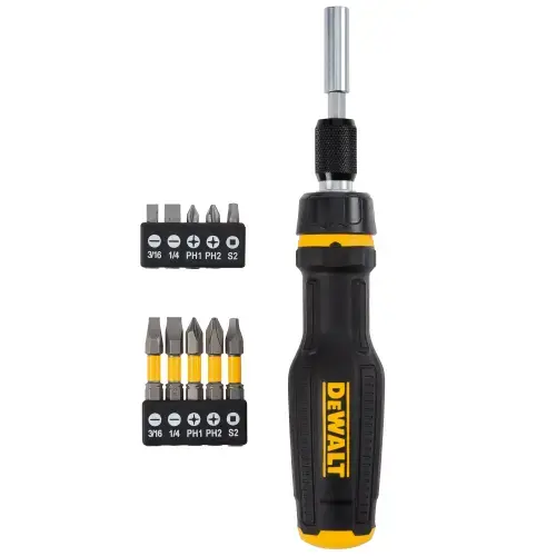 Surubelnita multifunctionala telescopica 10-in-1 DeWALT DWHT68001-0, varf MAXFIT pentru prindere perfecta si suprafata de contact extinsa, sistem pentru schimb rapid si stocare a bitilor neutilizati