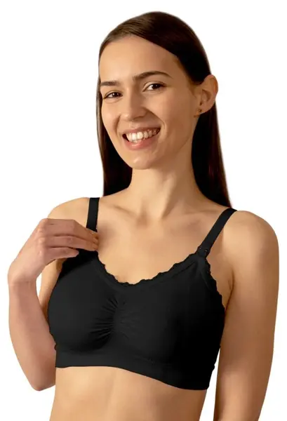 Sutien pentru gravide și mame BabyOno - 585/06, E70-75, negru