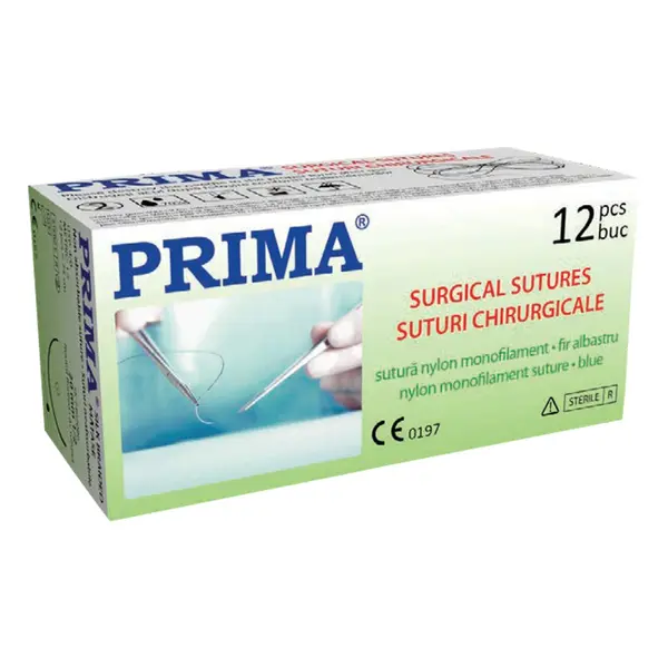 Sutura chirurgicala nylon PRIMA 75cm ac Tapercut 1/2 20mm USP 2/0