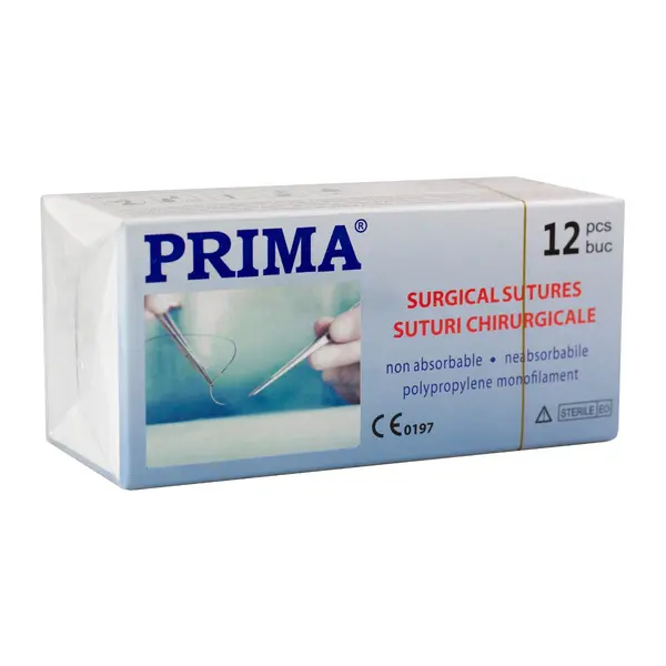 Sutura chirurgicala polipropilena PRIMA 75cm ac rotund 1/2 30cm USP 2/0
