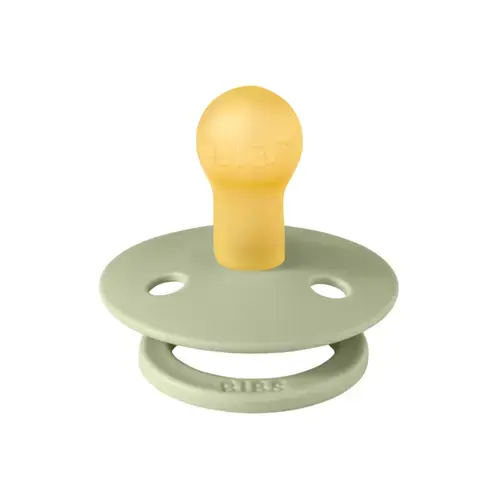 Suzeta BIBS Colour Studio Collection Stripe Latex, tetina rotunda, 0 luni + (Verde)