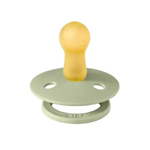 Suzeta BIBS Studio Colour Flower Latex, tetina rotunda, 6 luni + (Verde)