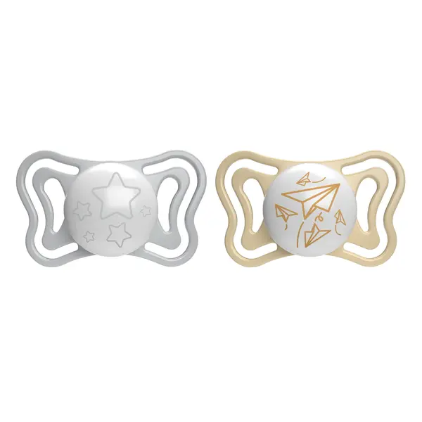 Suzeta Chicco PhysioForma Light Glow, 2bucati, unisex, 6-16luni