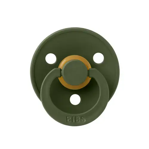 Suzeta Colour Latex BIBS Hunter Green, tetina rotunda, 0 luni +