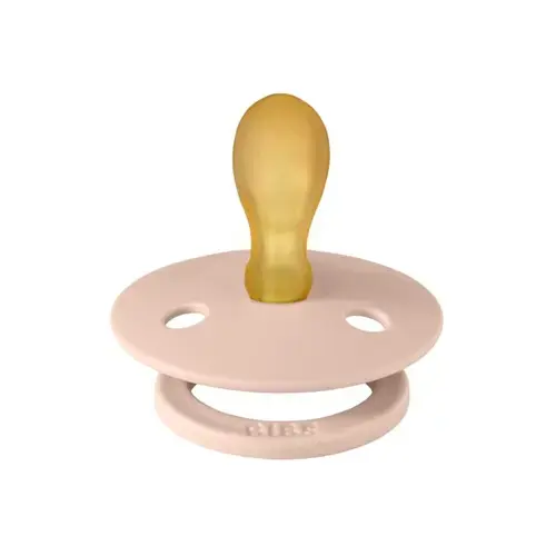 Suzeta Colour Latex, tetina simetrica, 6 luni + Blush, BIBS