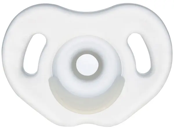 Suzetă de silicon Wee Baby, - Full Silicone, 0-6 luni, albă