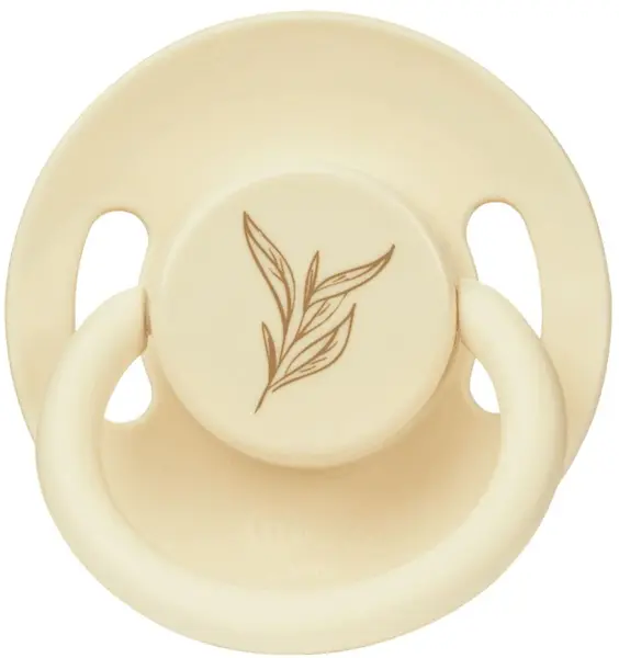 Suzetă din cauciuc Wee Baby - Baby Pure, 0-6 luni, cremă