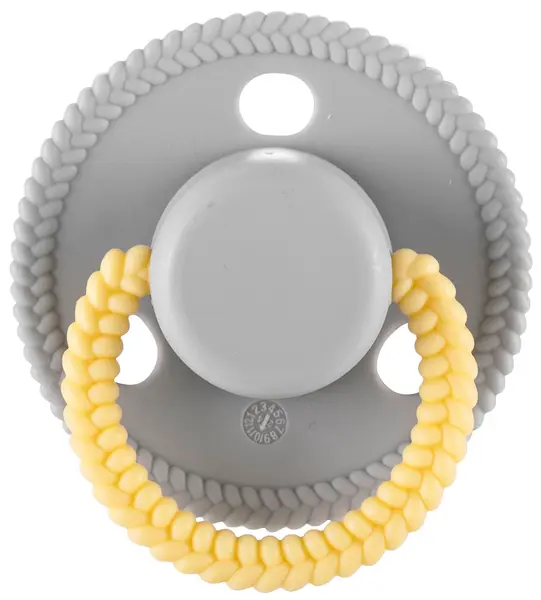 Suzetă din silicon cu capac Lorelli - Circle, 0 luni+, Grey